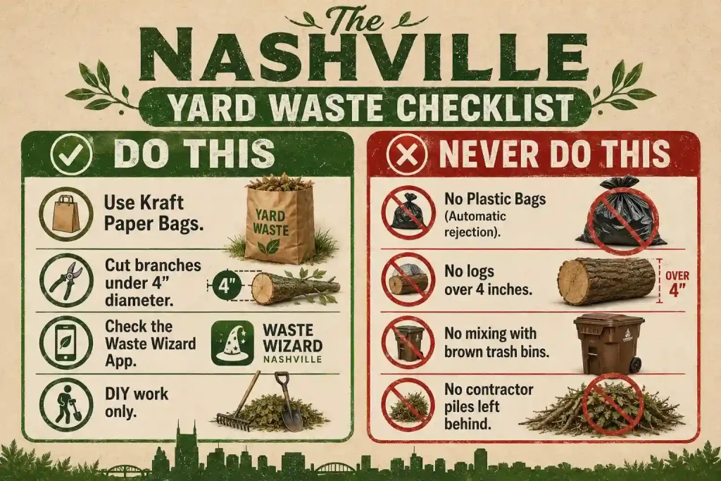 The Nashville Yard Waste Checklist
